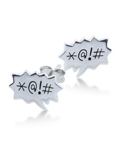 Kids Stud Earring Excited Symbol STE-354s